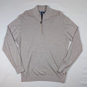 Johnnie-O Baron Merino Wool Blend Lightweight 1/4 Zip Sweater